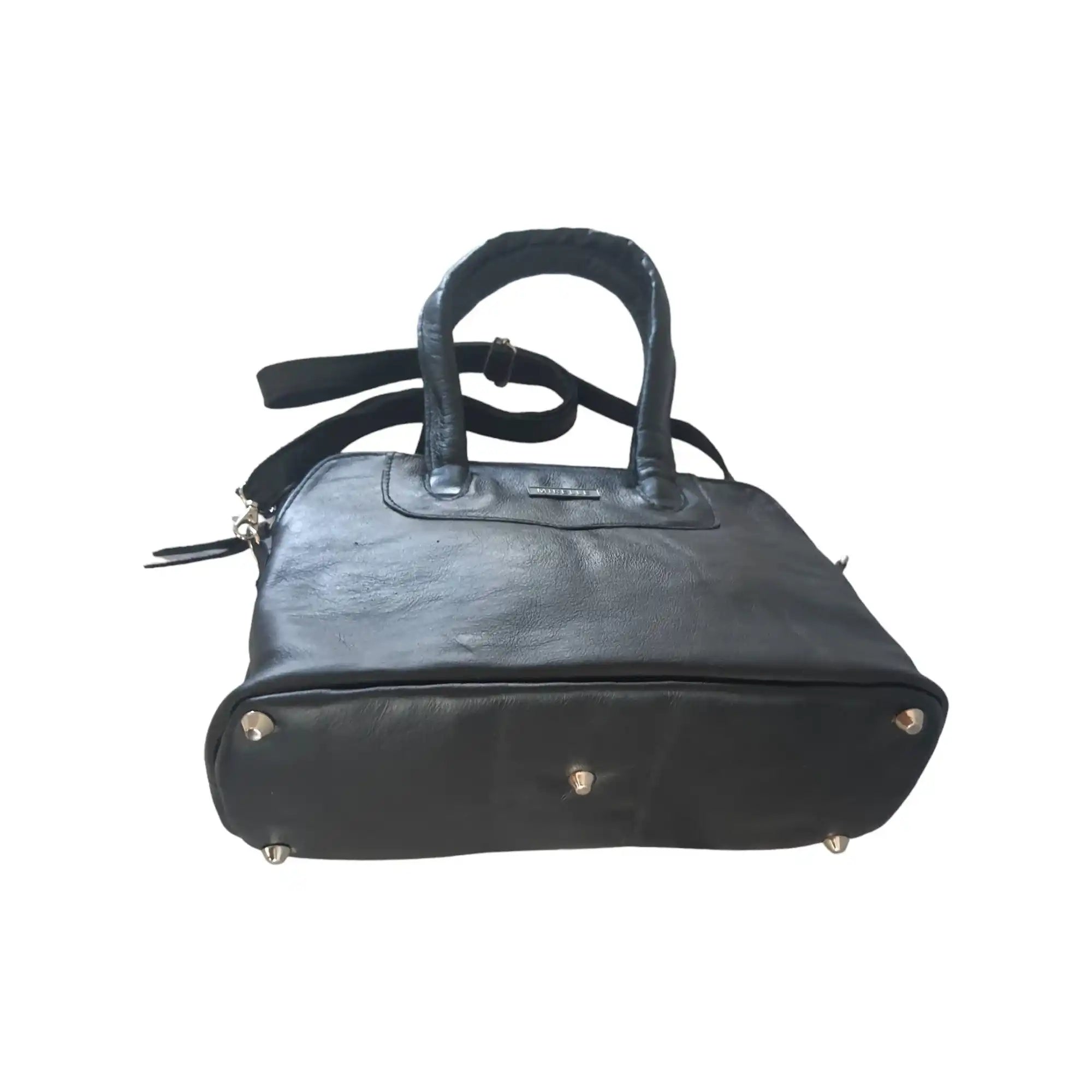 Mirelle Framed Tote Handbag With Protective Feet - Genuine Leather MIRELLE