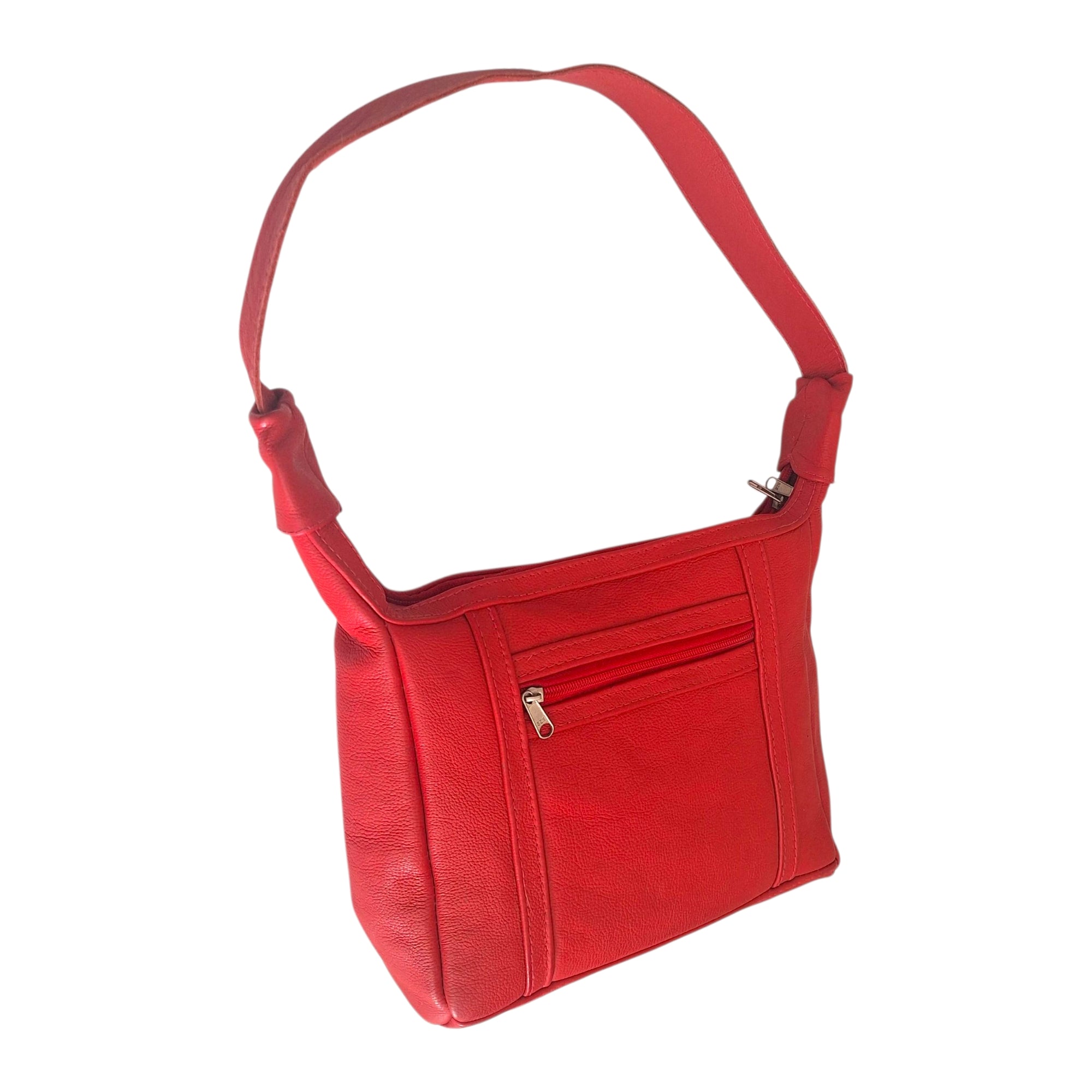 Genuine Leather Under The Arm Shoulder Handbag - Red | MIRELLE