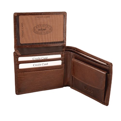Genuine Leather Wallet Credit Card Flap & Coin Holder