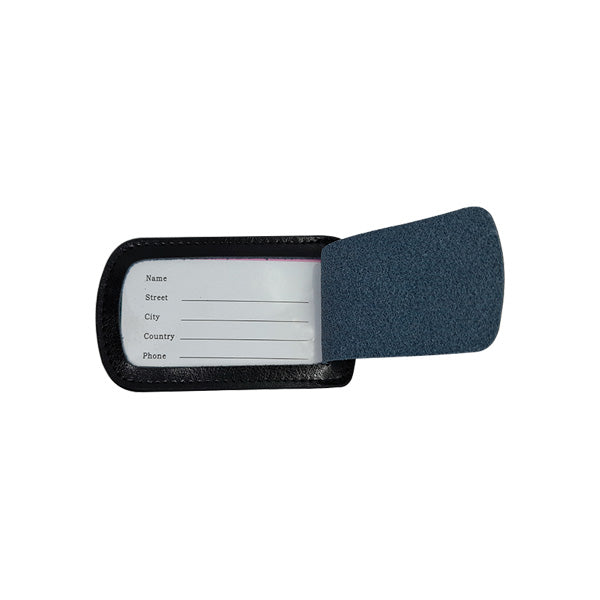 Leather Luggage Tag - Black | MIRELLE