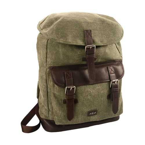 Canvas And Leather 15" Laptop Backpack | MIRELLE