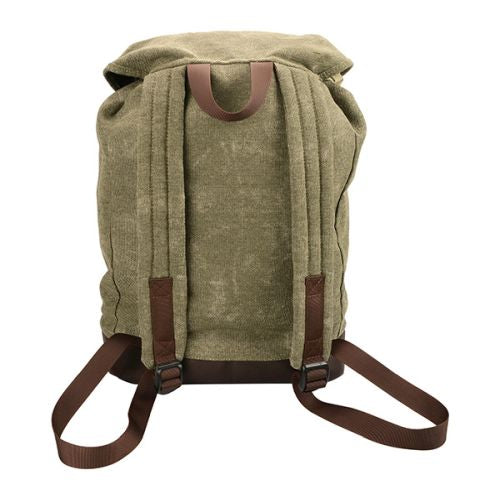Canvas And Leather 15" Laptop Backpack | MIRELLE
