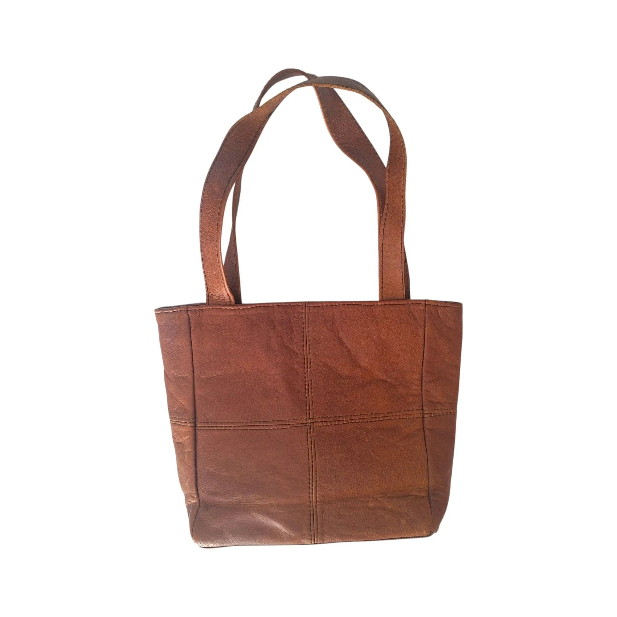 Genuine Leather Classic Shopper Handbag - Medium | MIRELLE - STOCK ROOM SALE MIRELLE