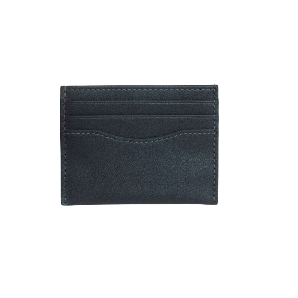 Vegan Leather RFID Flat Card Holder - Black | MIRELLE