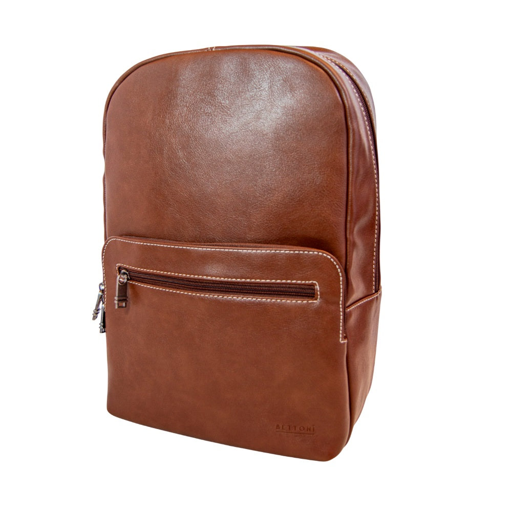 Vegan Leather Laptop Backpack - Chestnut Brown | MIRELLE Mirelle Leather and Lifestyle