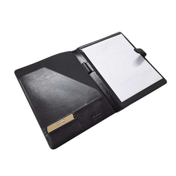 A4 Adpel Leather Folder with Tab Closure - Black ZA Folder Mirelle Leather and Lifestyle