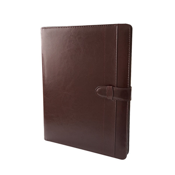 A4 Adpel Leather Folder with Tab Closure - Brown | MIRELLE ZA Folder Mirelle Leather and Lifestyle