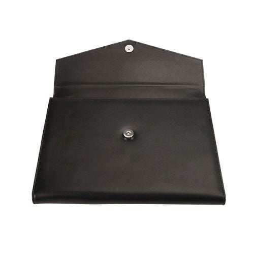 Genuine Leather A4 Stanford Tri-Fold Folder with Notepad - Black | MIRELLE ZA Folder Mirelle Leather and Lifestyle