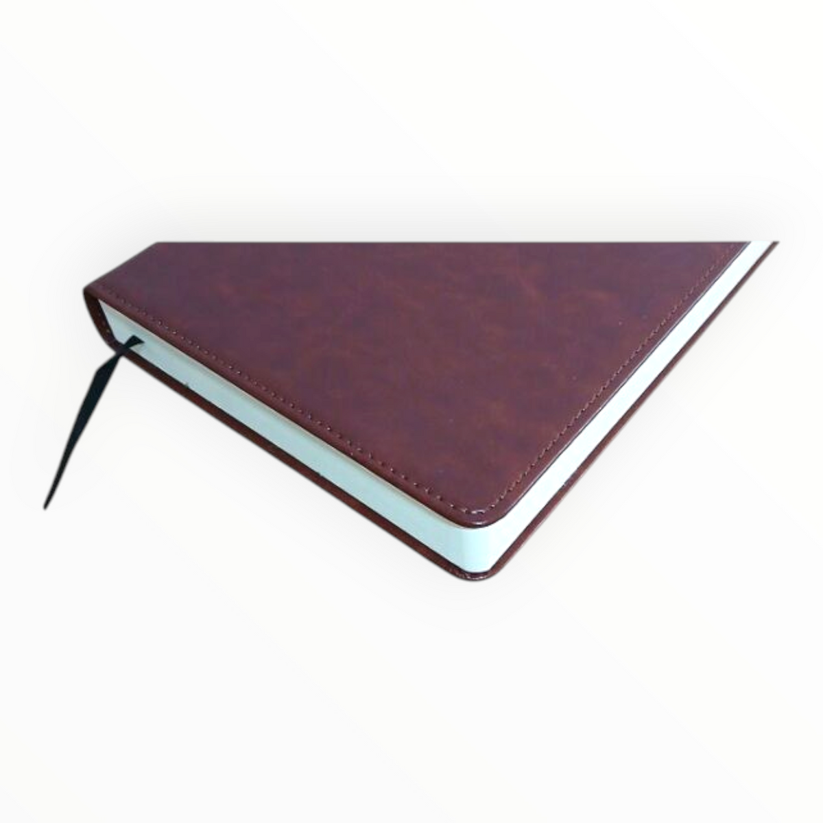 Mirelle Leather and Lifestyle brown genuine leather A5 notebook with cream lined pages and a black bookmark ribbon