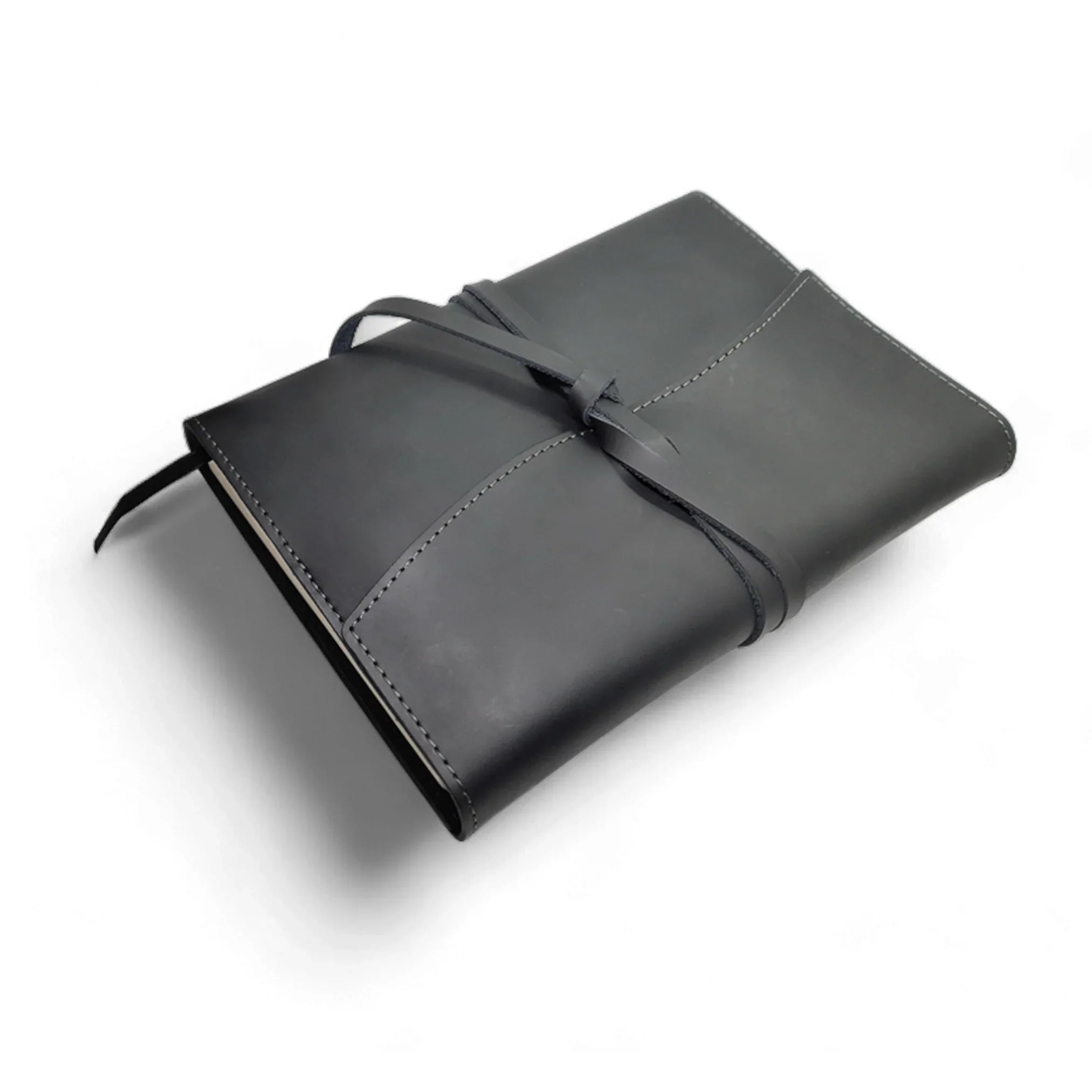 A5 Genuine Leather Trifold Slip On Notebook Cover and Notebook ZA Folder Mirelle Leather and Lifestyle