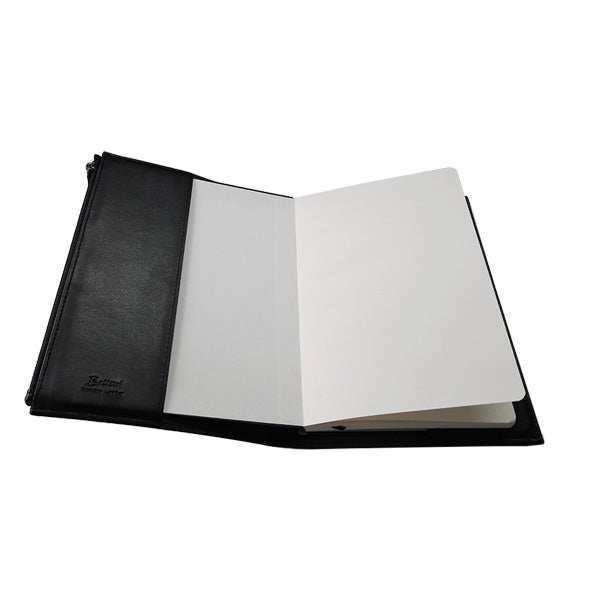 A5 Notebook Leather Slip On Cover - with Notebook - Black ZA A5 Notebook Cover Mirelle Leather and Lifestyle