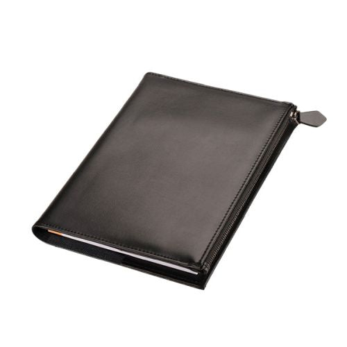 A5 Notebook Leather Slip On Cover - with Notebook - Black ZA A5 Notebook Cover Mirelle Leather and Lifestyle