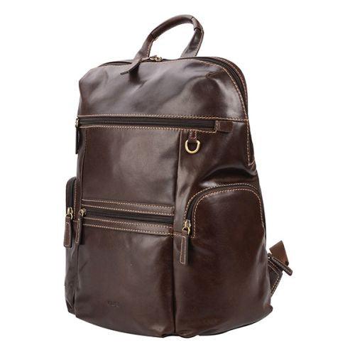 Adpel Genuine Leather Day Tripper 15.4 Laptop Backpack - Brown ZA Backpack Mirelle Leather and Lifestyle