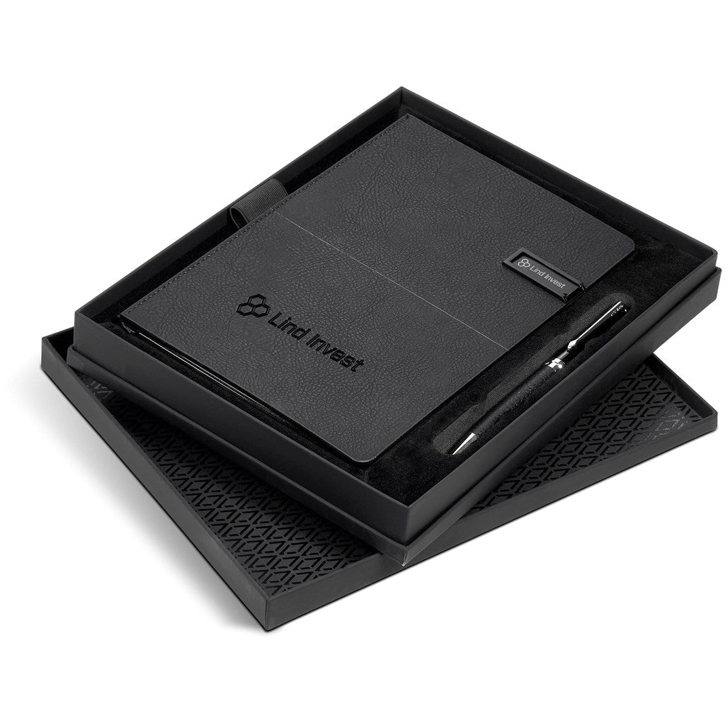 Alex Varga Corinthia Flash Drive Notebook & Pen Set - 32GB ZA USB Notebooks,Flash Drive Notebooks,Alex Varga Premium Gift Sets Mirelle Leather and Lifestyle