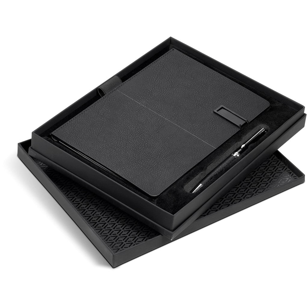 Alex Varga Corinthia Flash Drive Notebook & Pen Set - 32GB ZA USB Notebooks,Flash Drive Notebooks,Alex Varga Premium Gift Sets Mirelle Leather and Lifestyle