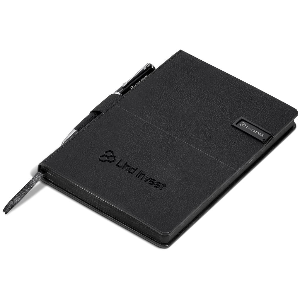 Alex Varga Corinthia Flash Drive Notebook & Pen Set - 32GB ZA USB Notebooks,Flash Drive Notebooks,Alex Varga Premium Gift Sets Mirelle Leather and Lifestyle