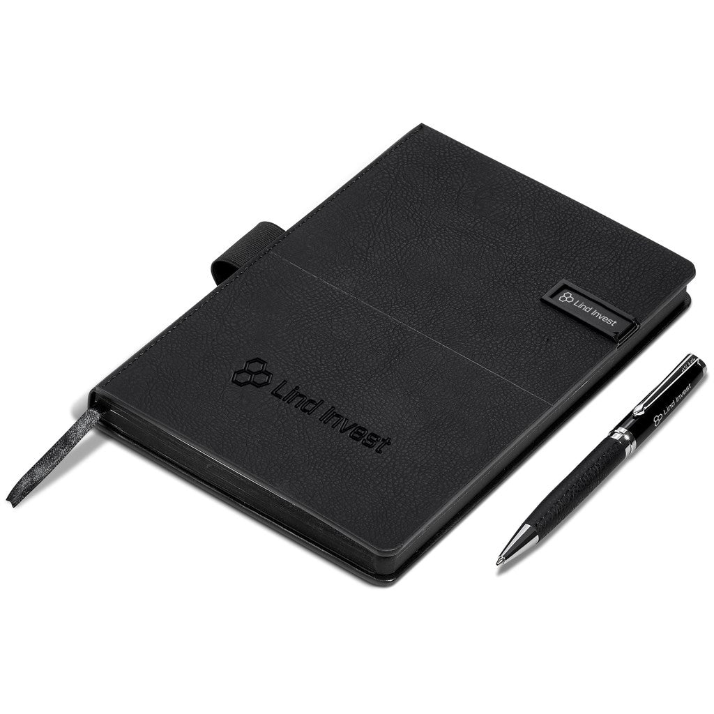 Alex Varga Corinthia Flash Drive Notebook & Pen Set - 32GB ZA USB Notebooks,Flash Drive Notebooks,Alex Varga Premium Gift Sets Mirelle Leather and Lifestyle