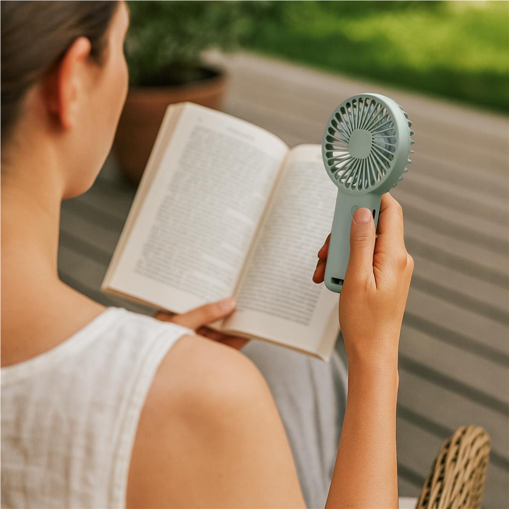 Altitude Celestia Rechargeable Handheld Mini USB Fan Mirelle Leather and Lifestyle