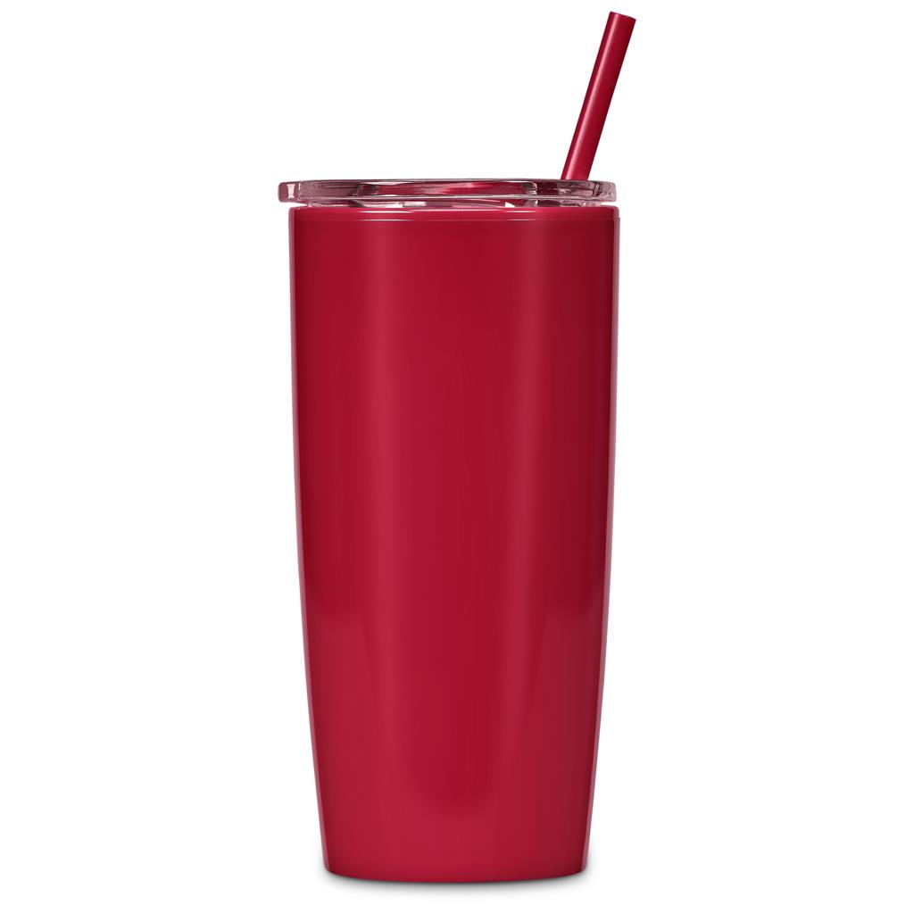 Altitude Daytona Plastic 2-in-1 Double-Wall Tumbler & Straw - 600ml Mirelle Leather and Lifestyle