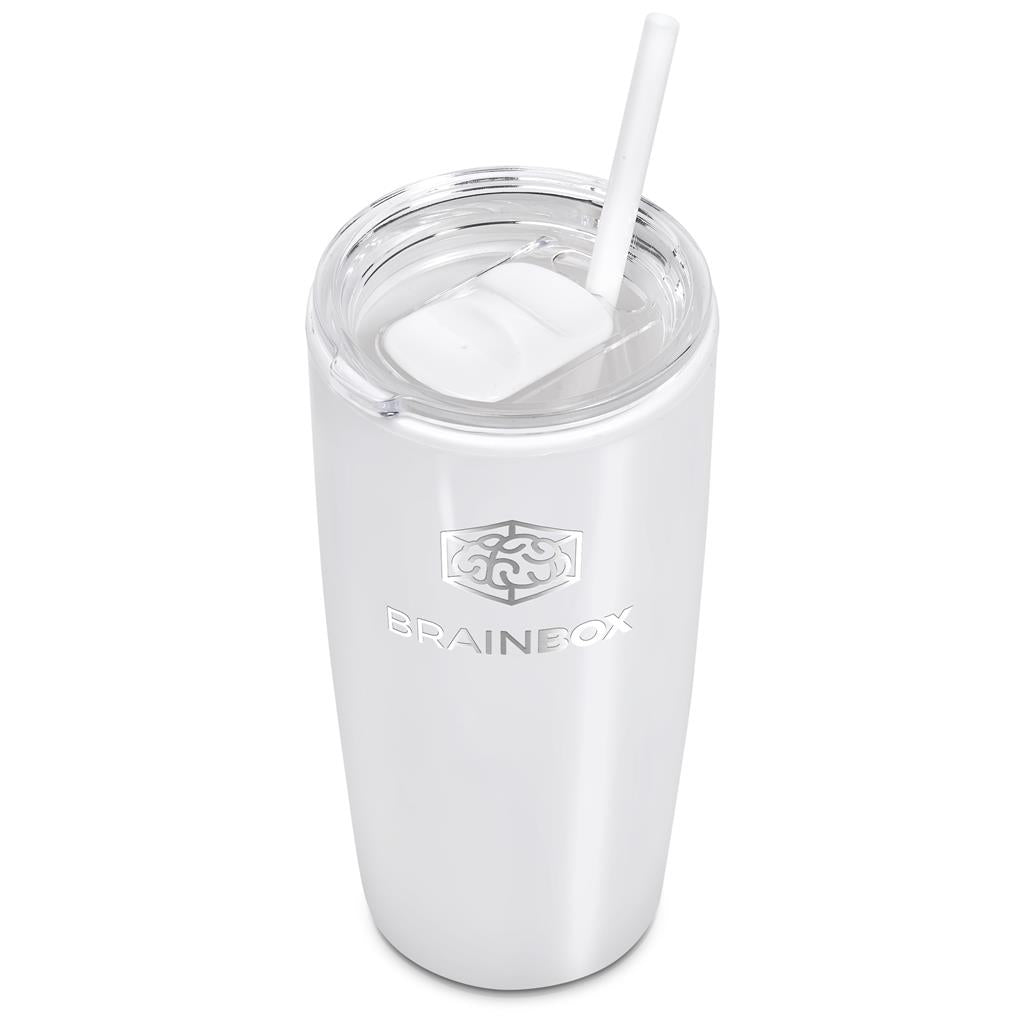 Altitude Daytona Plastic 2-in-1 Double-Wall Tumbler & Straw - 600ml Mirelle Leather and Lifestyle