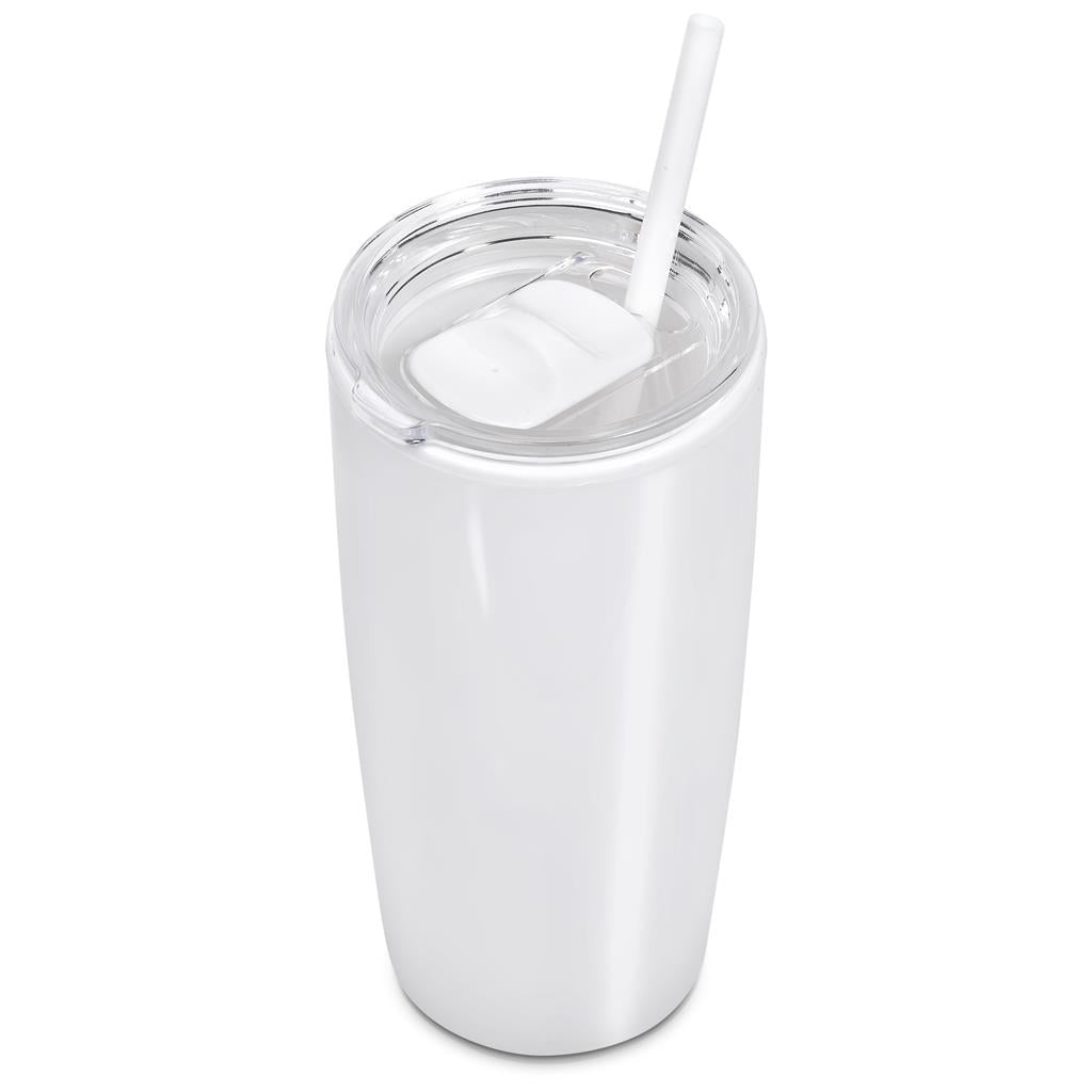 Altitude Daytona Plastic 2-in-1 Double-Wall Tumbler & Straw - 600ml Mirelle Leather and Lifestyle