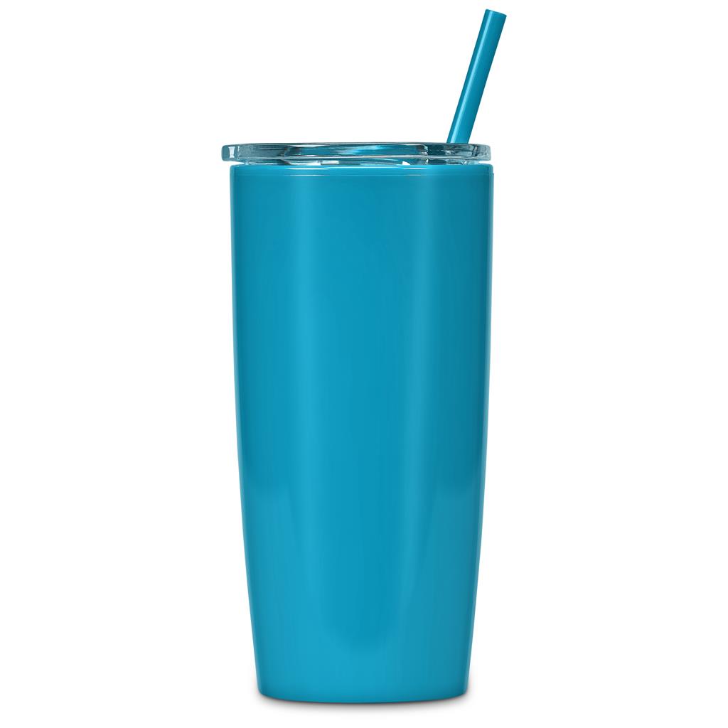 Altitude Daytona Plastic 2-in-1 Double-Wall Tumbler & Straw - 600ml Mirelle Leather and Lifestyle