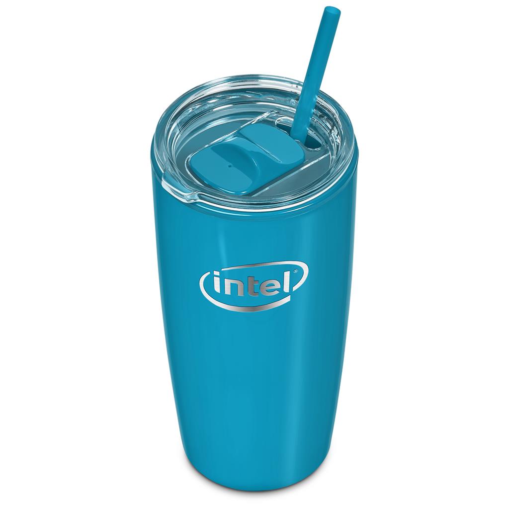 Altitude Daytona Plastic 2-in-1 Double-Wall Tumbler & Straw - 600ml Mirelle Leather and Lifestyle