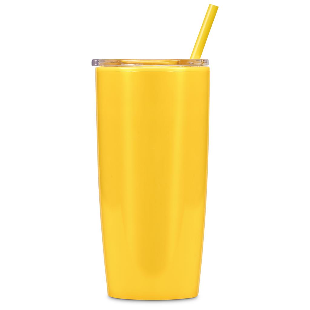Altitude Daytona Plastic 2-in-1 Double-Wall Tumbler & Straw - 600ml Mirelle Leather and Lifestyle