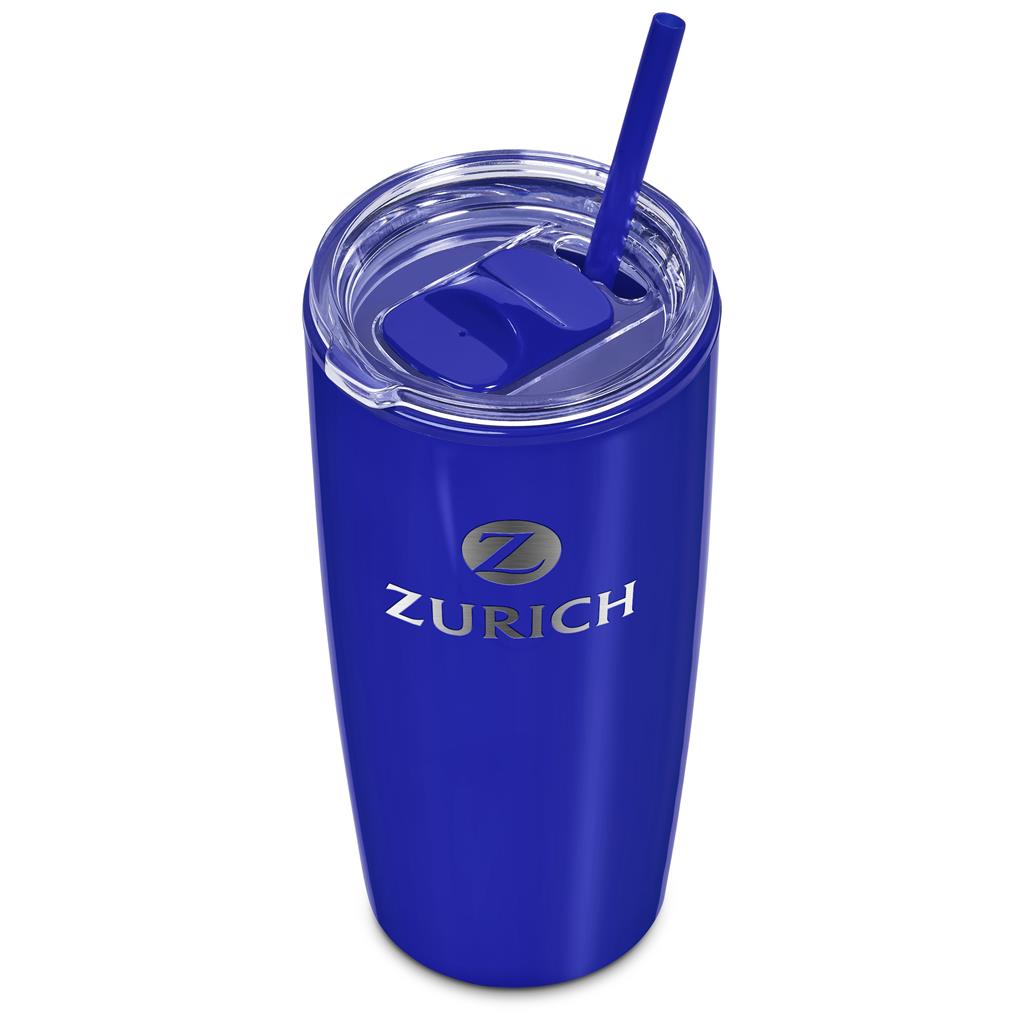 Altitude Daytona Plastic 2-in-1 Double-Wall Tumbler & Straw - 600ml Mirelle Leather and Lifestyle