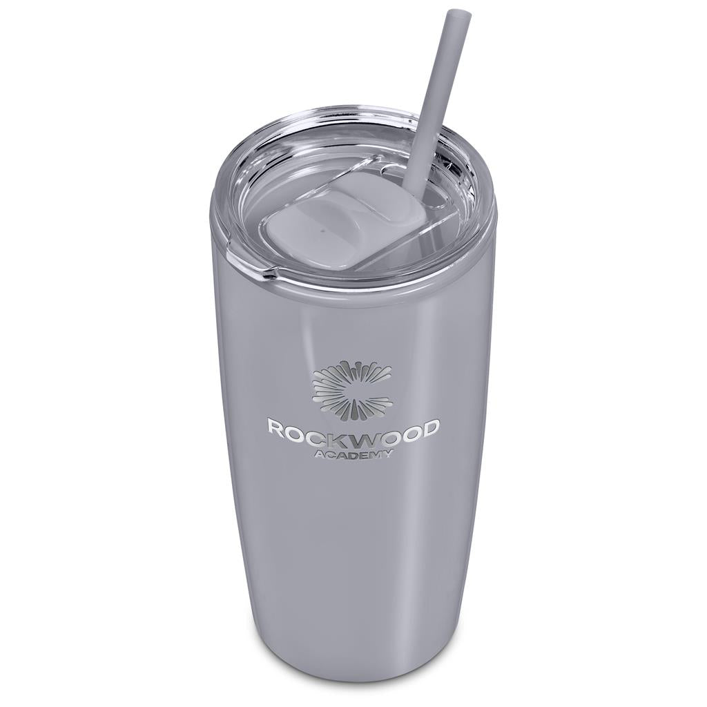 Altitude Daytona Plastic 2-in-1 Double-Wall Tumbler & Straw - 600ml Mirelle Leather and Lifestyle
