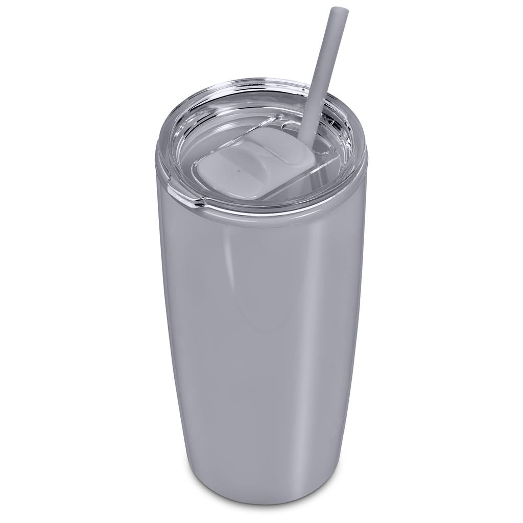 Altitude Daytona Plastic 2-in-1 Double-Wall Tumbler & Straw - 600ml Mirelle Leather and Lifestyle