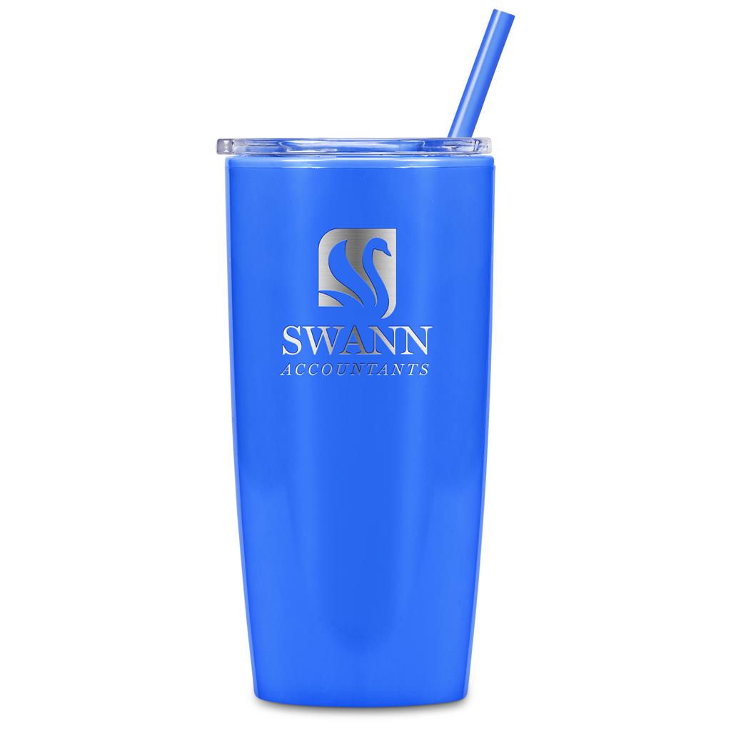 Altitude Daytona Plastic 2-in-1 Double-Wall Tumbler & Straw - 600ml Mirelle Leather and Lifestyle