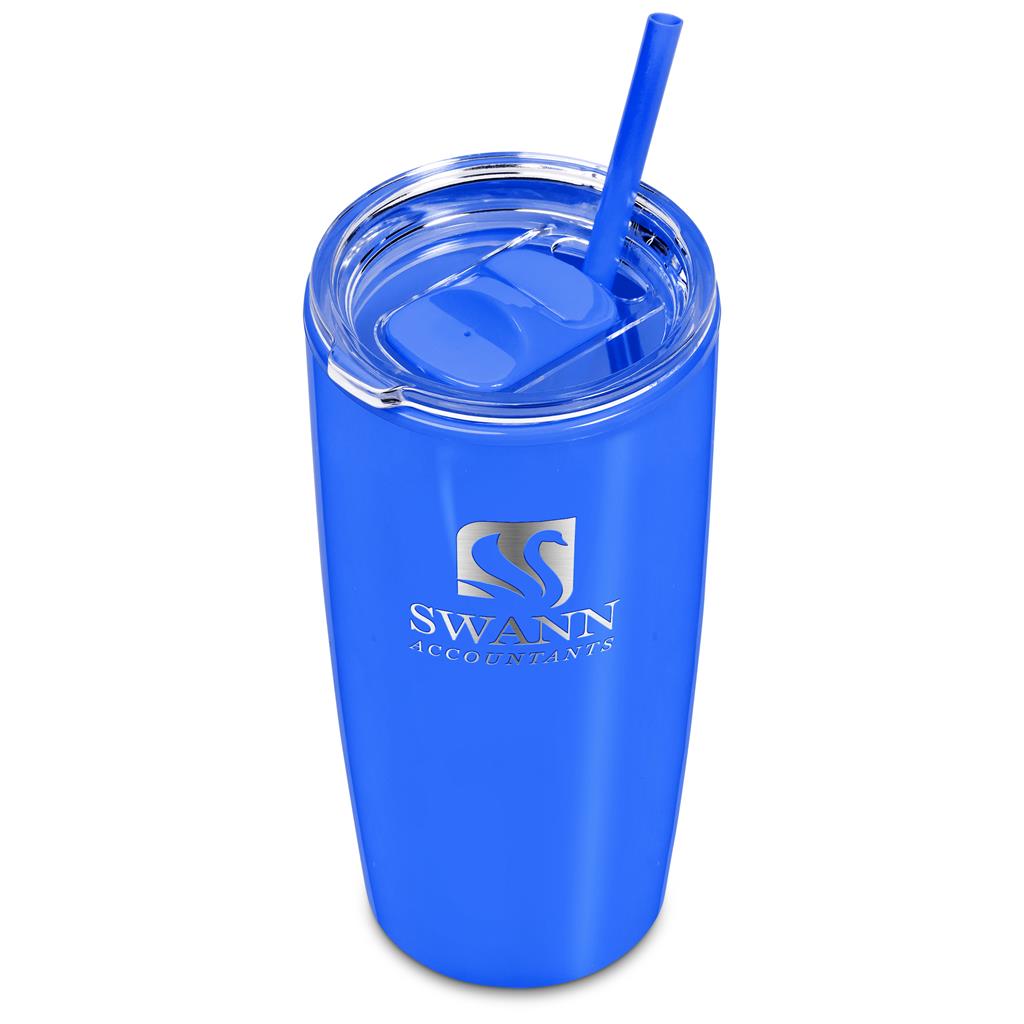 Altitude Daytona Plastic 2-in-1 Double-Wall Tumbler & Straw - 600ml Mirelle Leather and Lifestyle