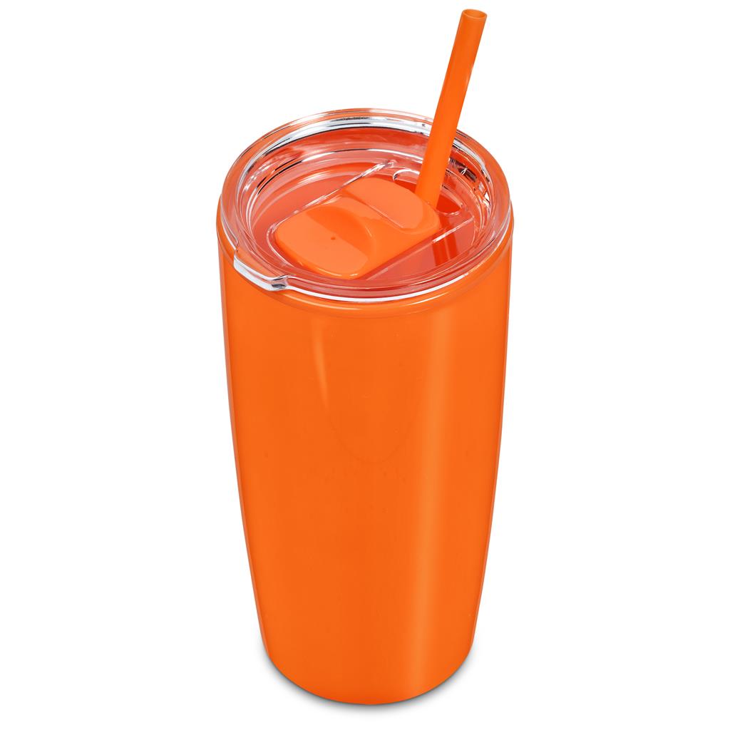 Altitude Daytona Plastic 2-in-1 Double-Wall Tumbler & Straw - 600ml Mirelle Leather and Lifestyle