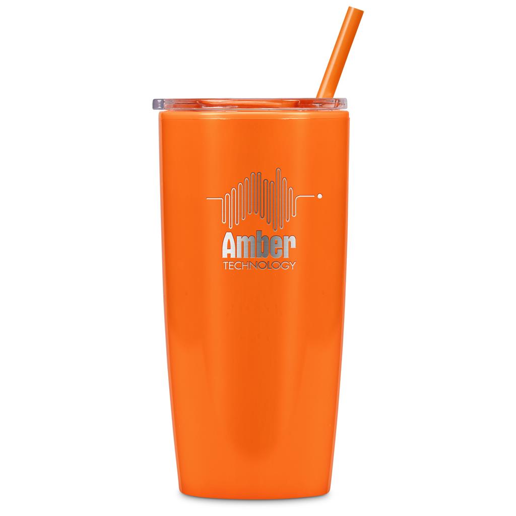 Altitude Daytona Plastic 2-in-1 Double-Wall Tumbler & Straw - 600ml Mirelle Leather and Lifestyle