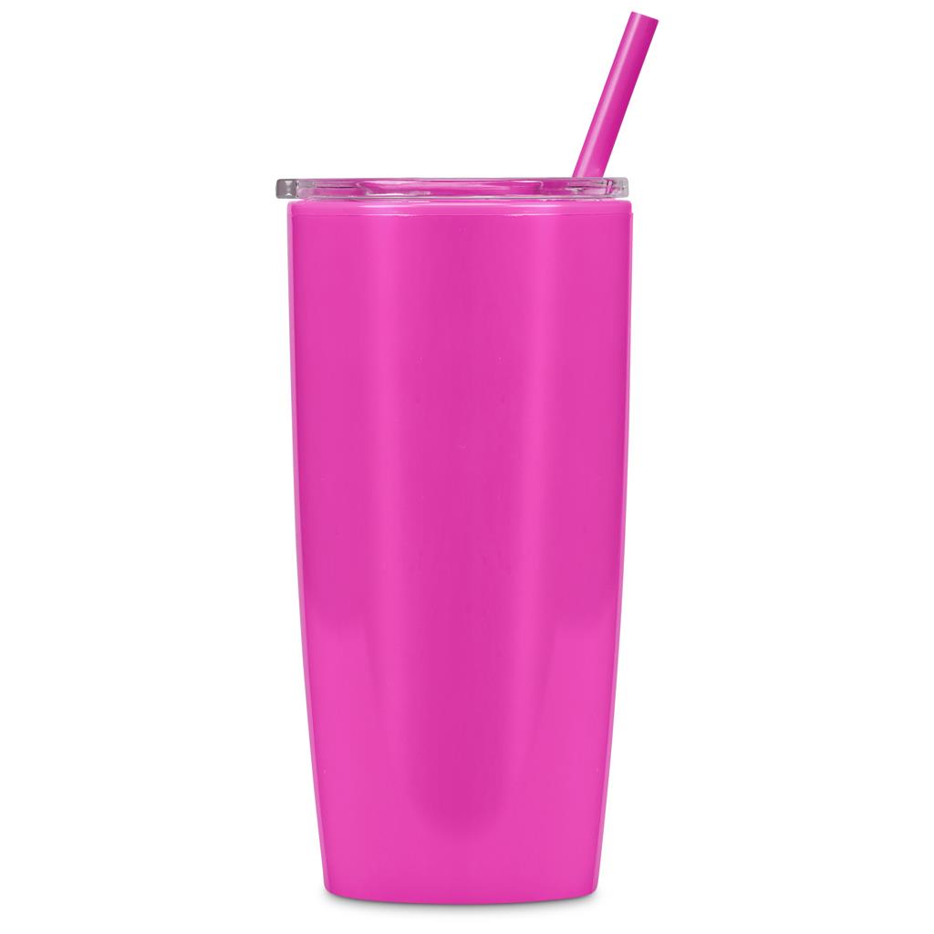 Altitude Daytona Plastic 2-in-1 Double-Wall Tumbler & Straw - 600ml Mirelle Leather and Lifestyle
