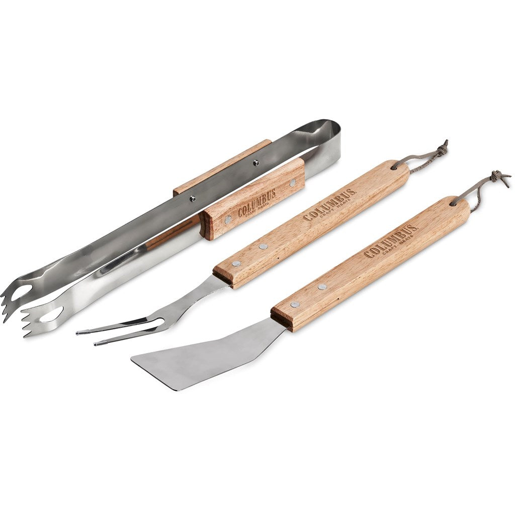 Altitude Palma Bamboo 3-Piece Braai Set Mirelle Leather and Lifestyle