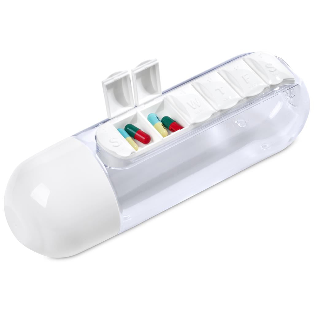 Altitude Vita-Stream Pill Box Plastic Water Bottle - 600ml Mirelle Leather and Lifestyle