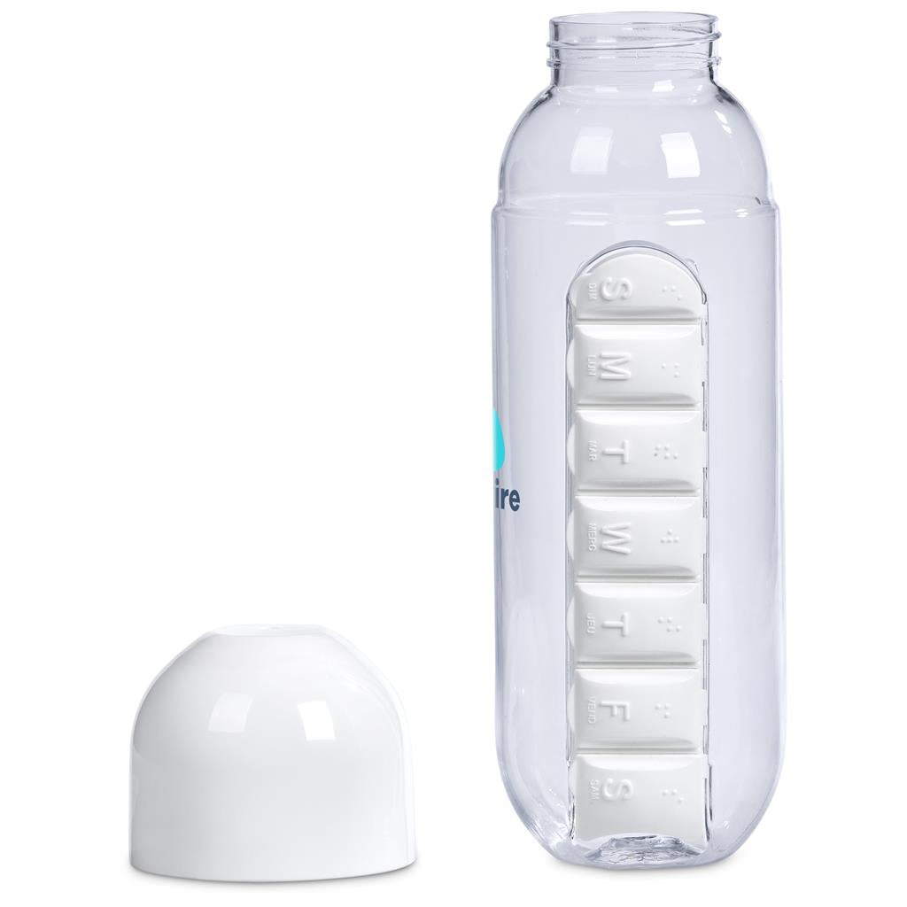 Altitude Vita-Stream Pill Box Plastic Water Bottle - 600ml Mirelle Leather and Lifestyle