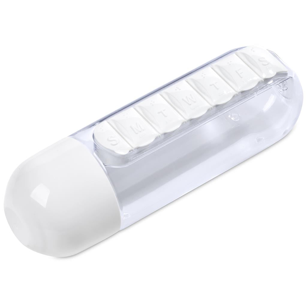 Altitude Vita-Stream Pill Box Plastic Water Bottle - 600ml Mirelle Leather and Lifestyle