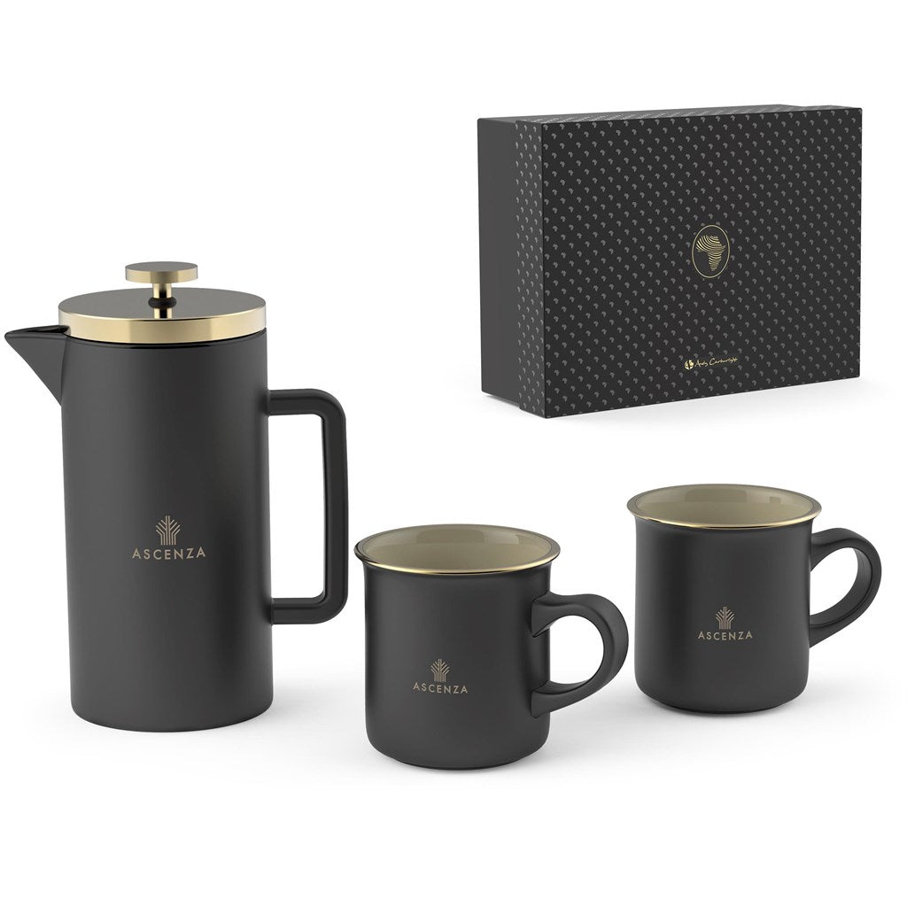 Andy Cartwright Afrique Dusk Coffee Press & Mug Set Mirelle Leather and Lifestyle