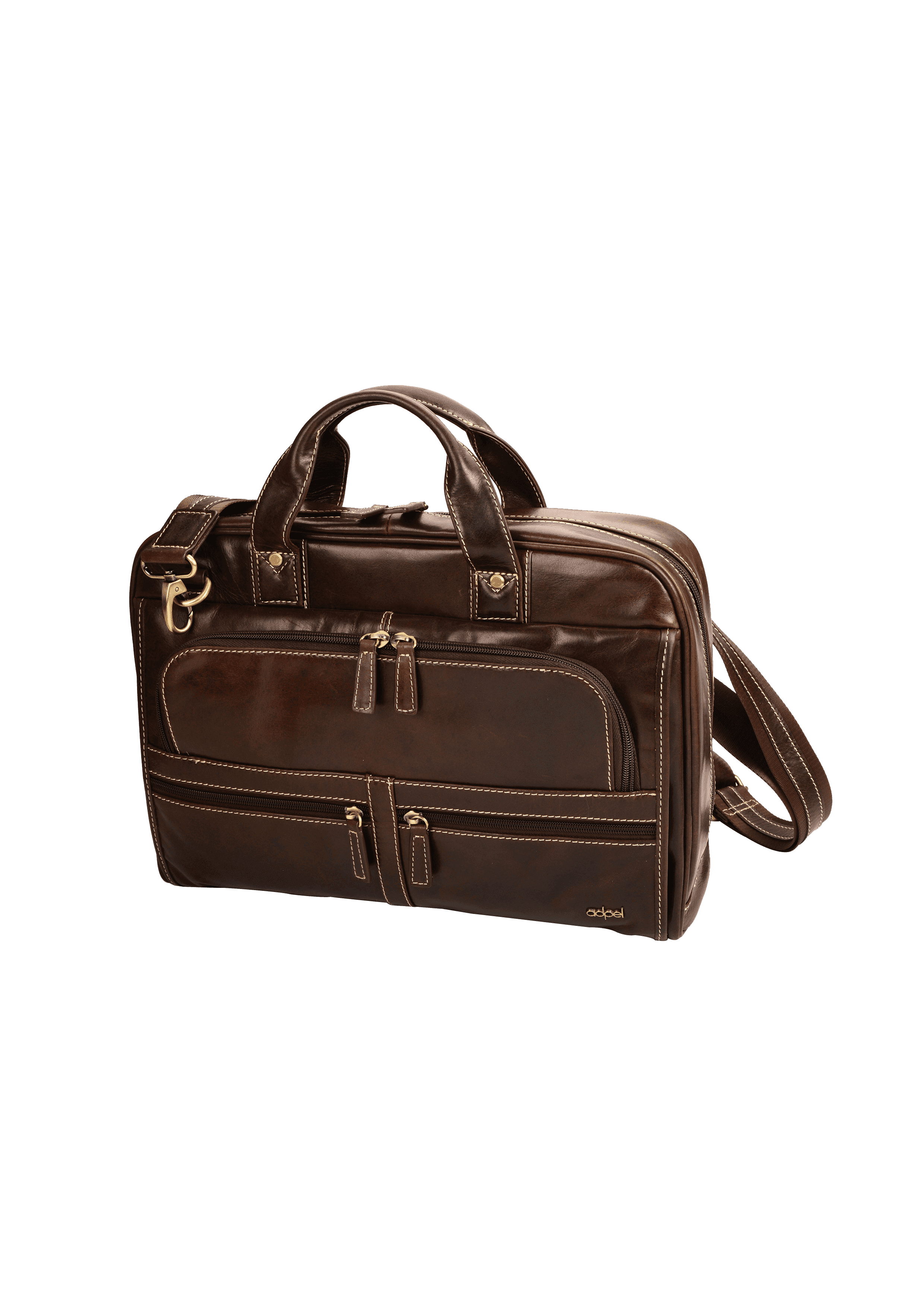Capri Genuine Leather Computer Laptop Bag - Brown - MIRELLE Leather and Lifestyle