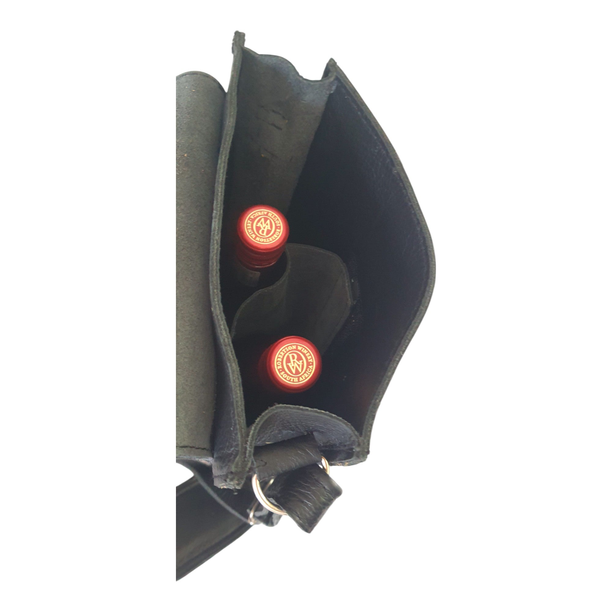 Genuine Leather 2 Bottle Sling Carrier Bag | MIRELLE - MIRELLE Leather and Lifestyle