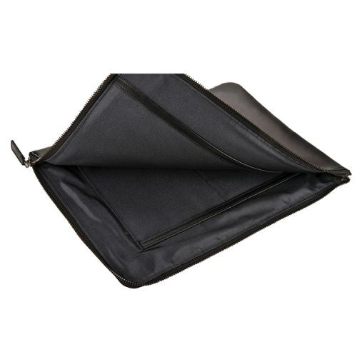 Genuine Leather A4 Document Holder with Zip Closure - Black | Mirelle ZA A4 Folder Mirelle Leather and Lifestyle