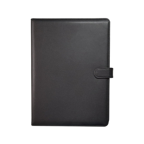 Genuine Leather A4 Folder with Notepad and Tab Closure - Black | Mirelle ZA A4 Folder Mirelle Leather and Lifestyle