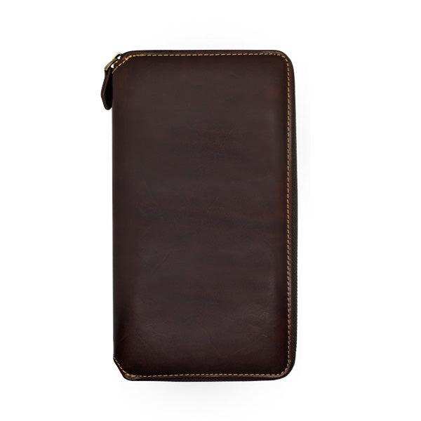 Genuine Leather Dakota Travel Wallet | Zipped Closure | Passport Holder - MIRELLE Leather and Lifestyle