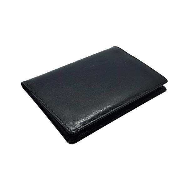 Genuine Leather ID Book & Passport Holder with Card Slots - Mirelle - Black - MIRELLE Leather and Lifestyle