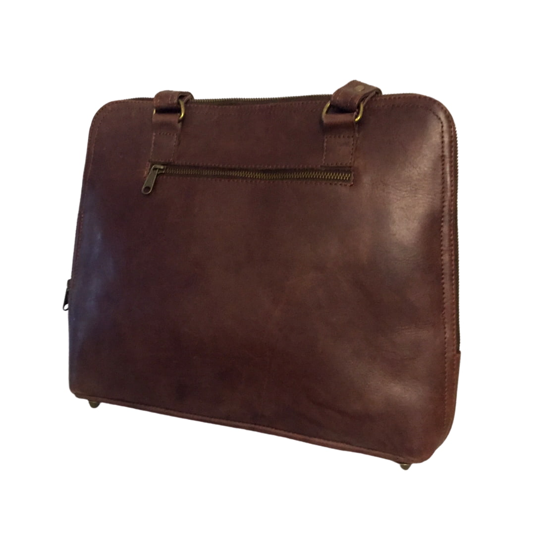 Genuine Leather Sassy Laptop Bag - Ladies - 13-inch - Brown | MIRELLE - MIRELLE Leather and Lifestyle