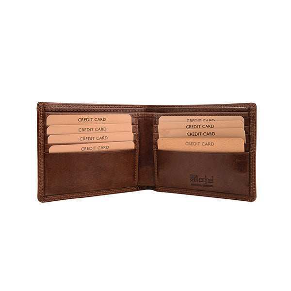 Genuine Leather Wallet Notes and Cards - No Coin Holder - Brown - MIRELLE Leather and Lifestyle