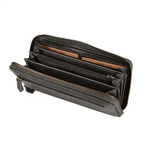 Genuine Leather Zip Closure Purse ZA Leather Wallet Mirelle Leather and Lifestyle